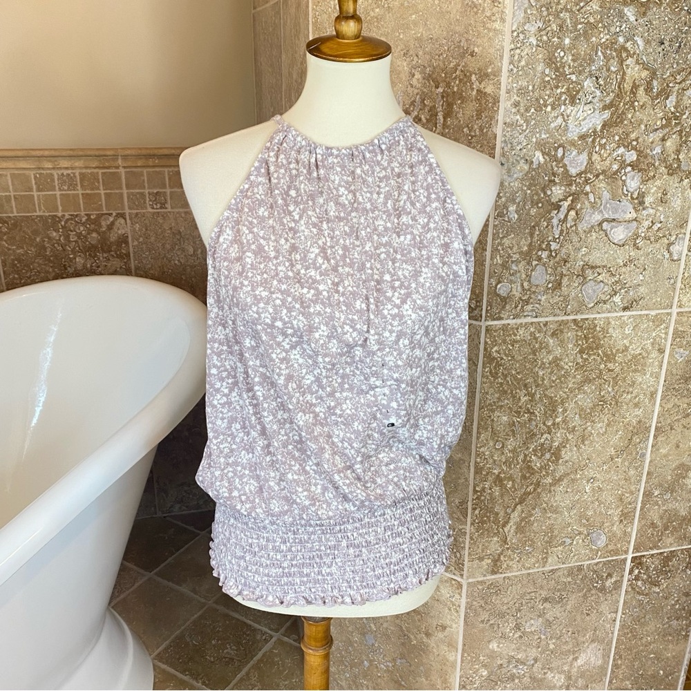 NWT Buckle Daytrip purple and white halter tank size large